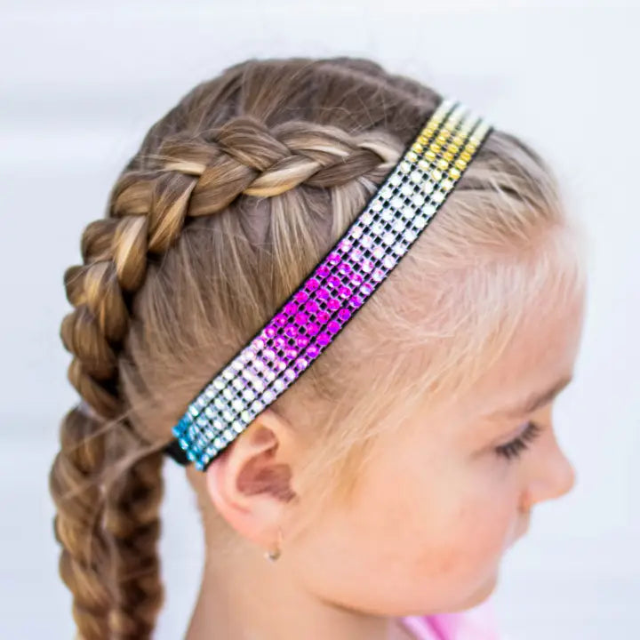 Adjustable No Slip Rhinestone Sports Headband