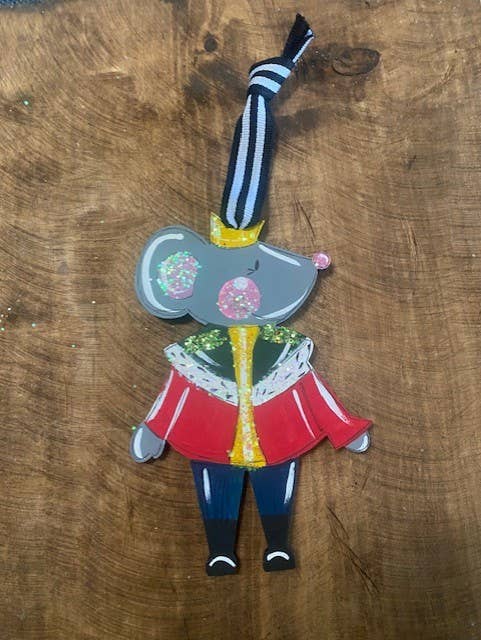 Mouse King hand painted Christmas ornament