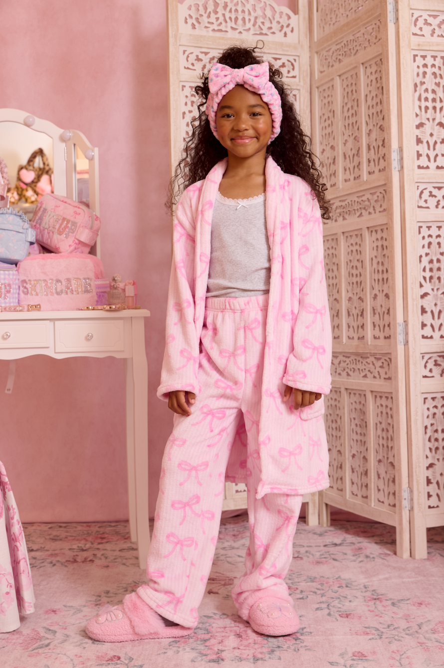 Fleece Leopard Printed Cozy Bathrobe