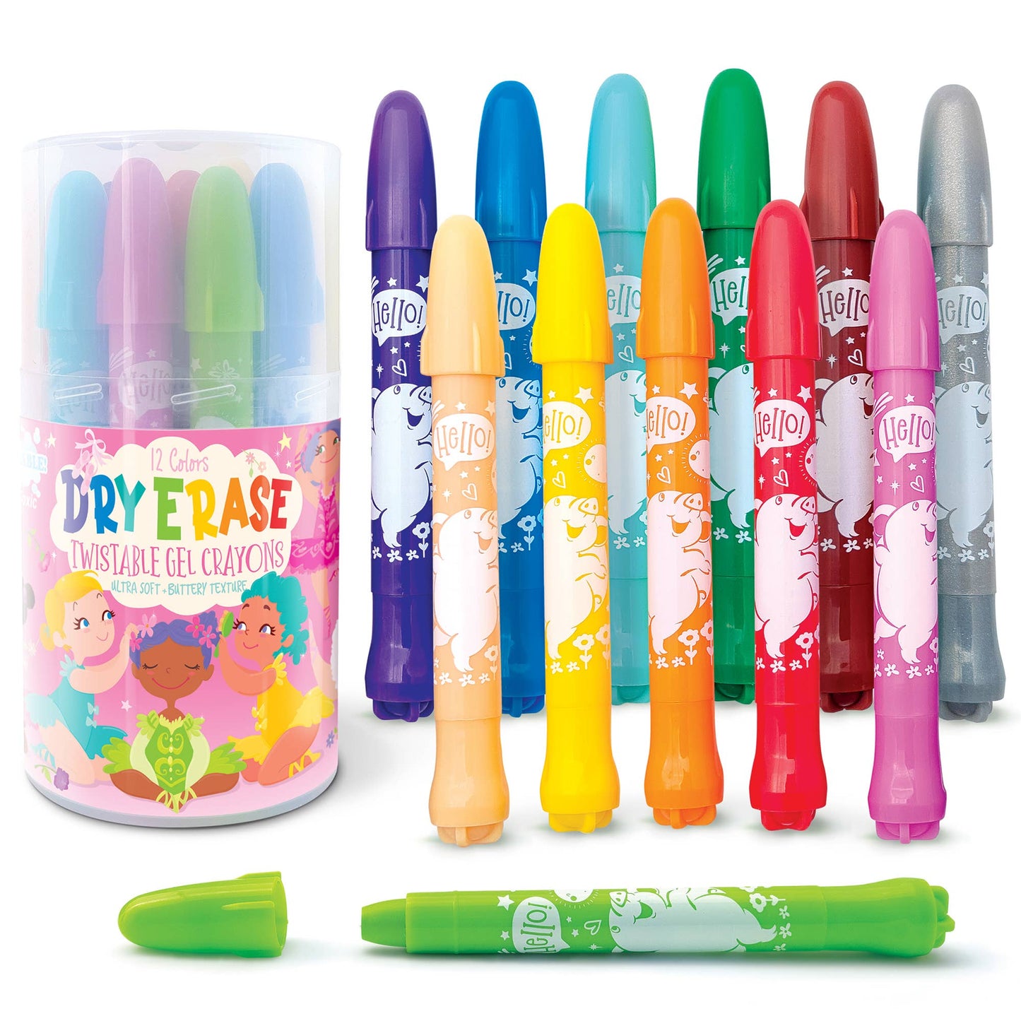 The Piggy Story Dry Erase Twistable Gel Crayons for Kids | Pretty Ballerinas