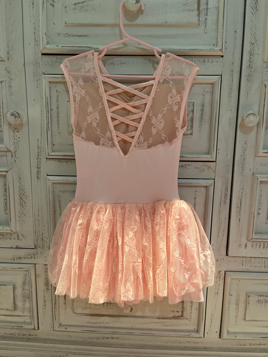 Danz N Motion Bow Mesh Tank Dress