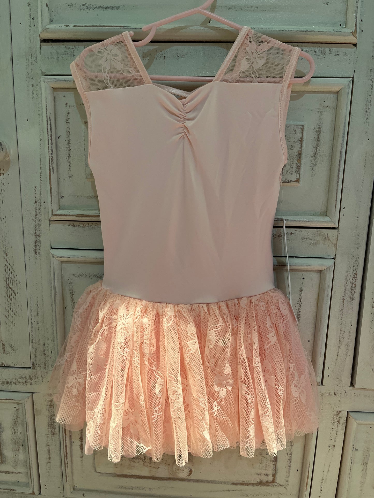 Danz N Motion Bow Mesh Tank Dress