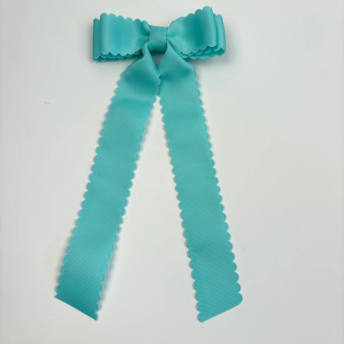 Harper Rose Laine Aqua Scalloped Bow