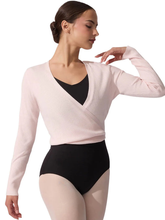 Capezio Harmonie Ribbed Knit Wrap Sweater
