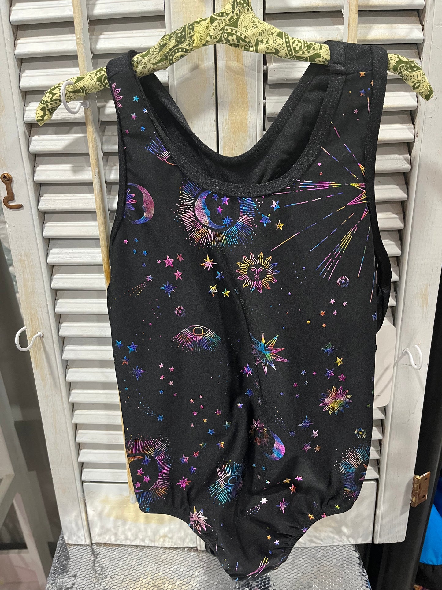 Reflections Black Holigraphic Leotard - Child