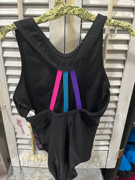 Reflections Black Holigraphic Leotard - Child