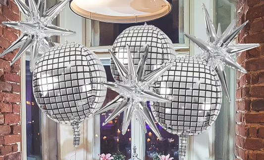 Silver Starburst Balloon