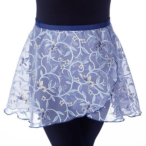 4486Bl Ladies 14" Floral Expressions Print Wrap (Blue)