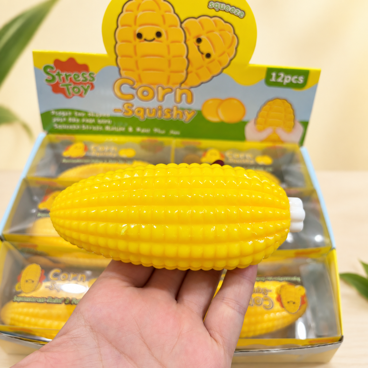 Crunchy Block-Filled Corn Squishy Toy