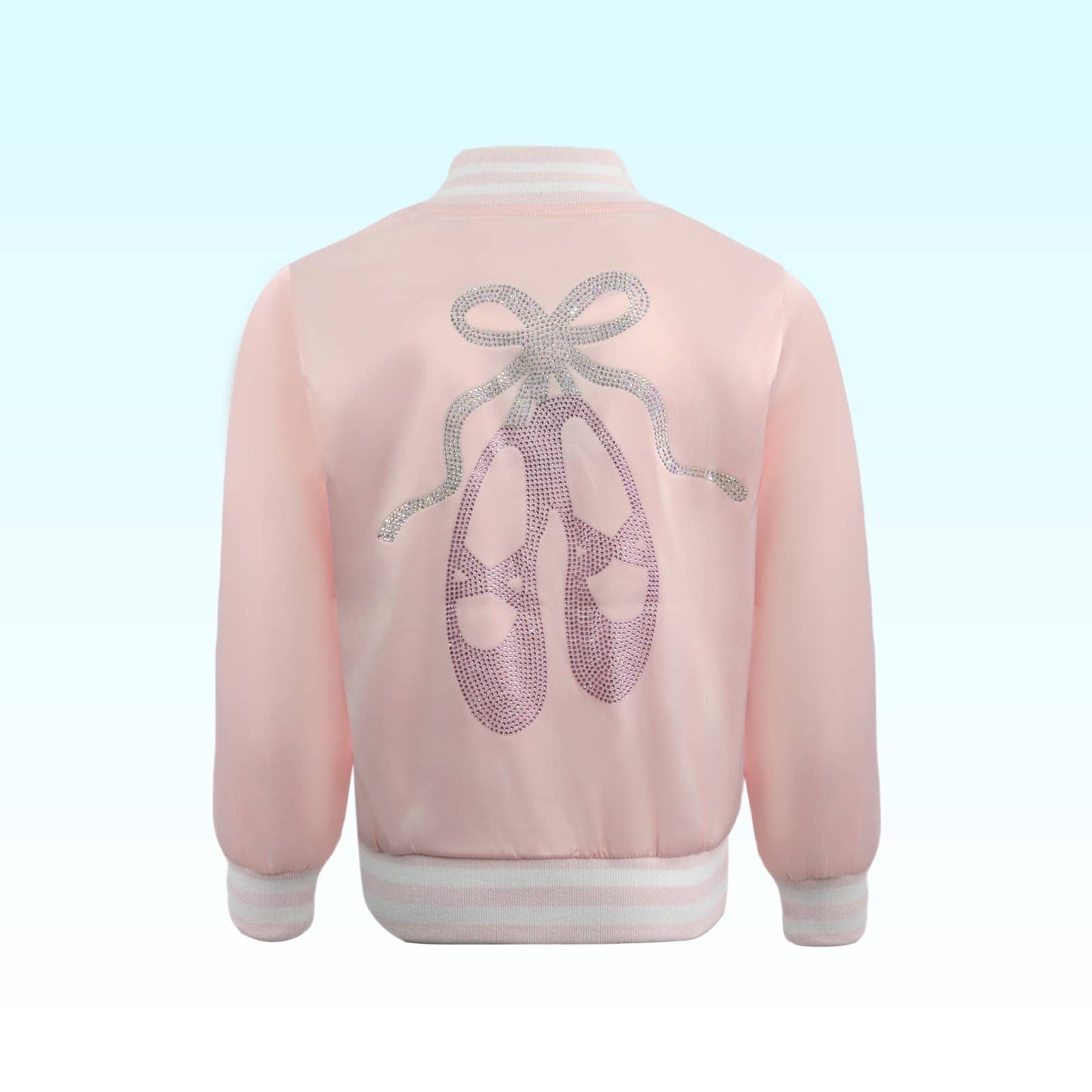 Rhinestone Ballet Satin Bomber