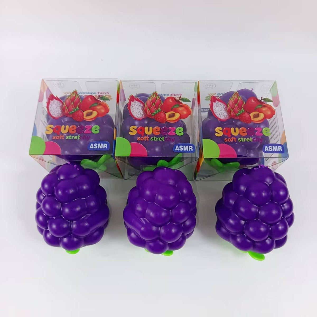 Crunchy Grape Block-Filled Squishy Toy