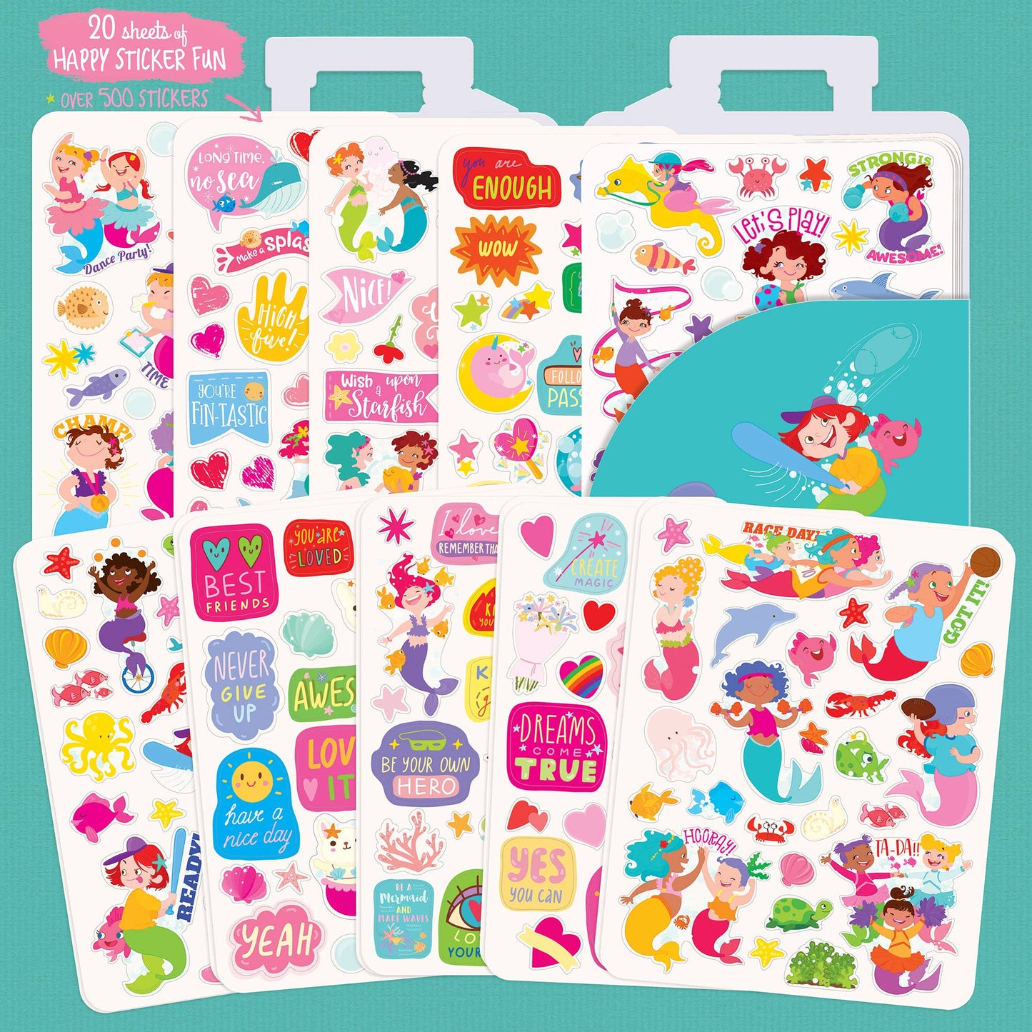 500+ Stickers On-the-Go Team Mermaid