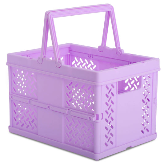 LAVENDER FOLDABLE STORAGE CRATE SMALL