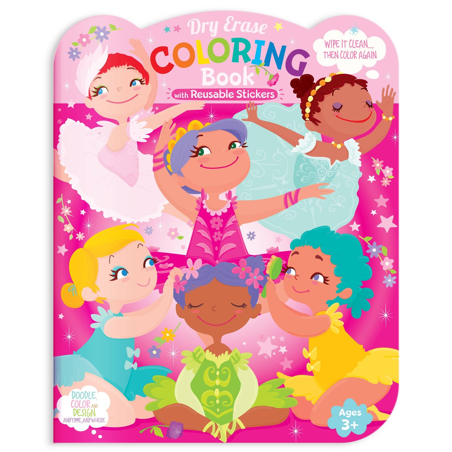 The Piggy Story Dry Erase Reusable Coloring Book with Stickers | Ballet