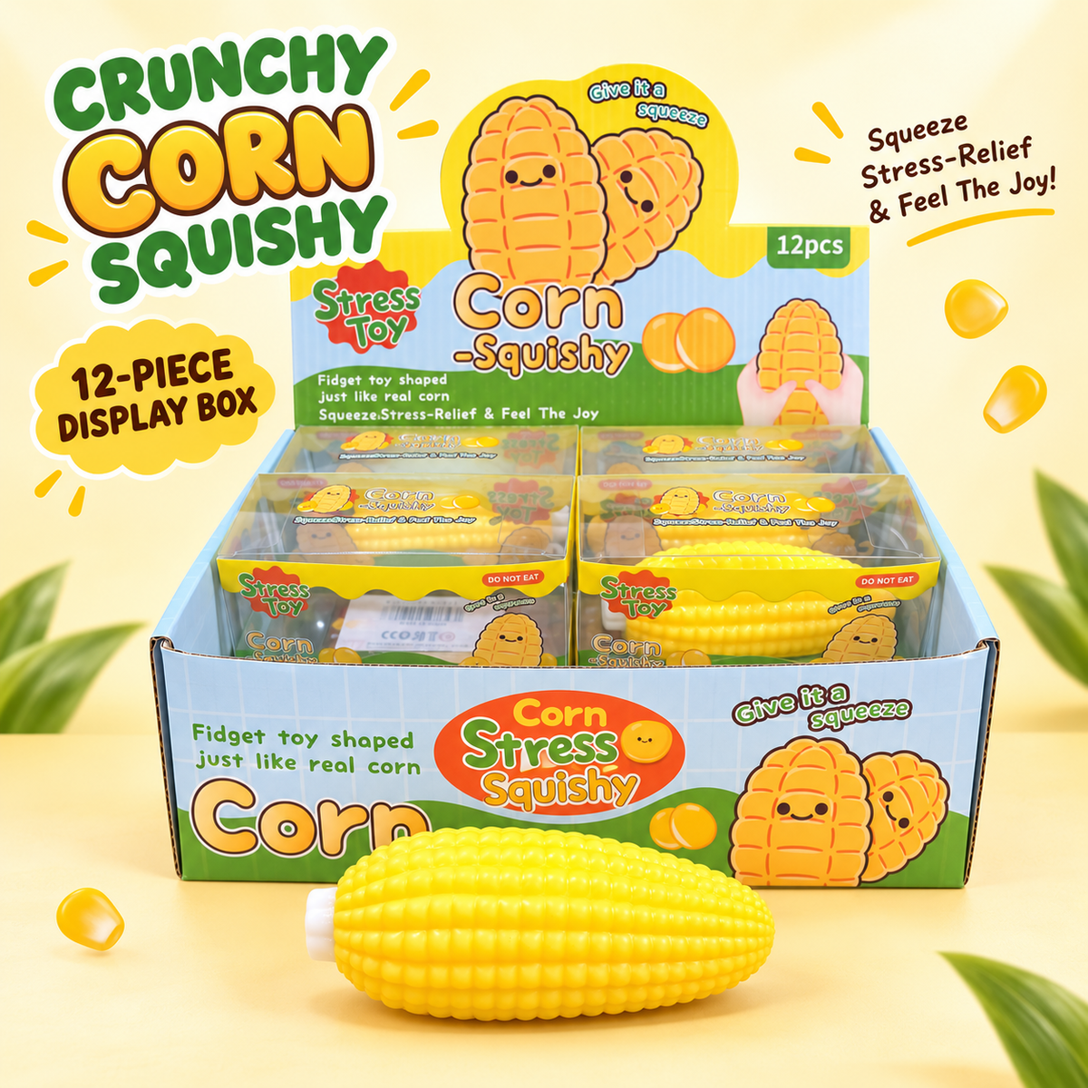 Crunchy Block-Filled Corn Squishy Toy
