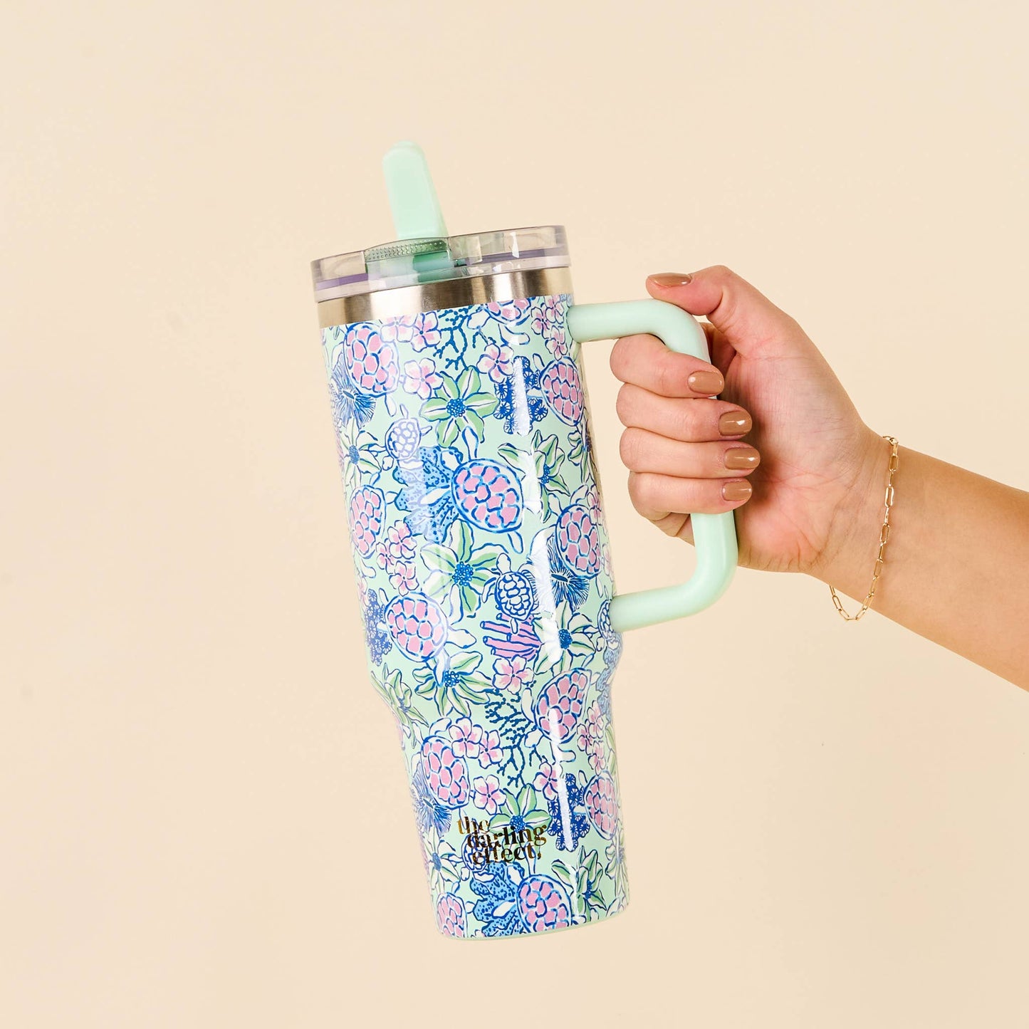 The Darling Effect 40 oz Lifestyle Flip Straw Tumbler–Coastal Cove