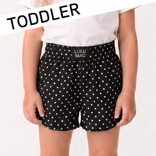 TD-SH-1010 Black Mini Polka Dot TODDLER SHORT