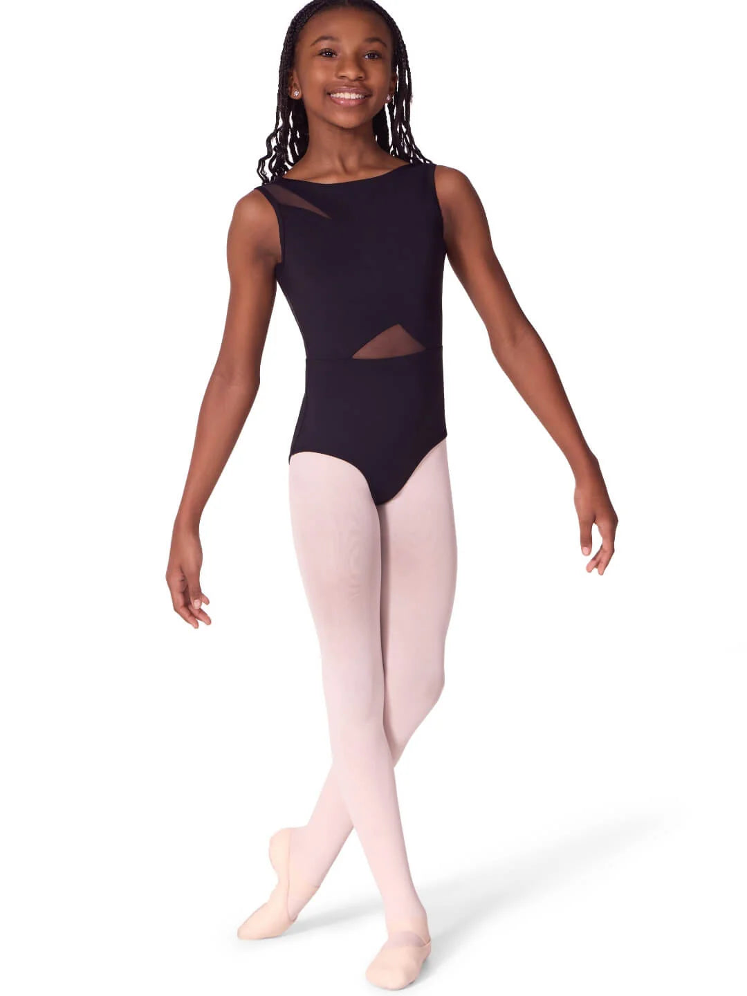 Capezio Soft Elegance Asymmetrical Boat Neck Leotard - Tween EL106T