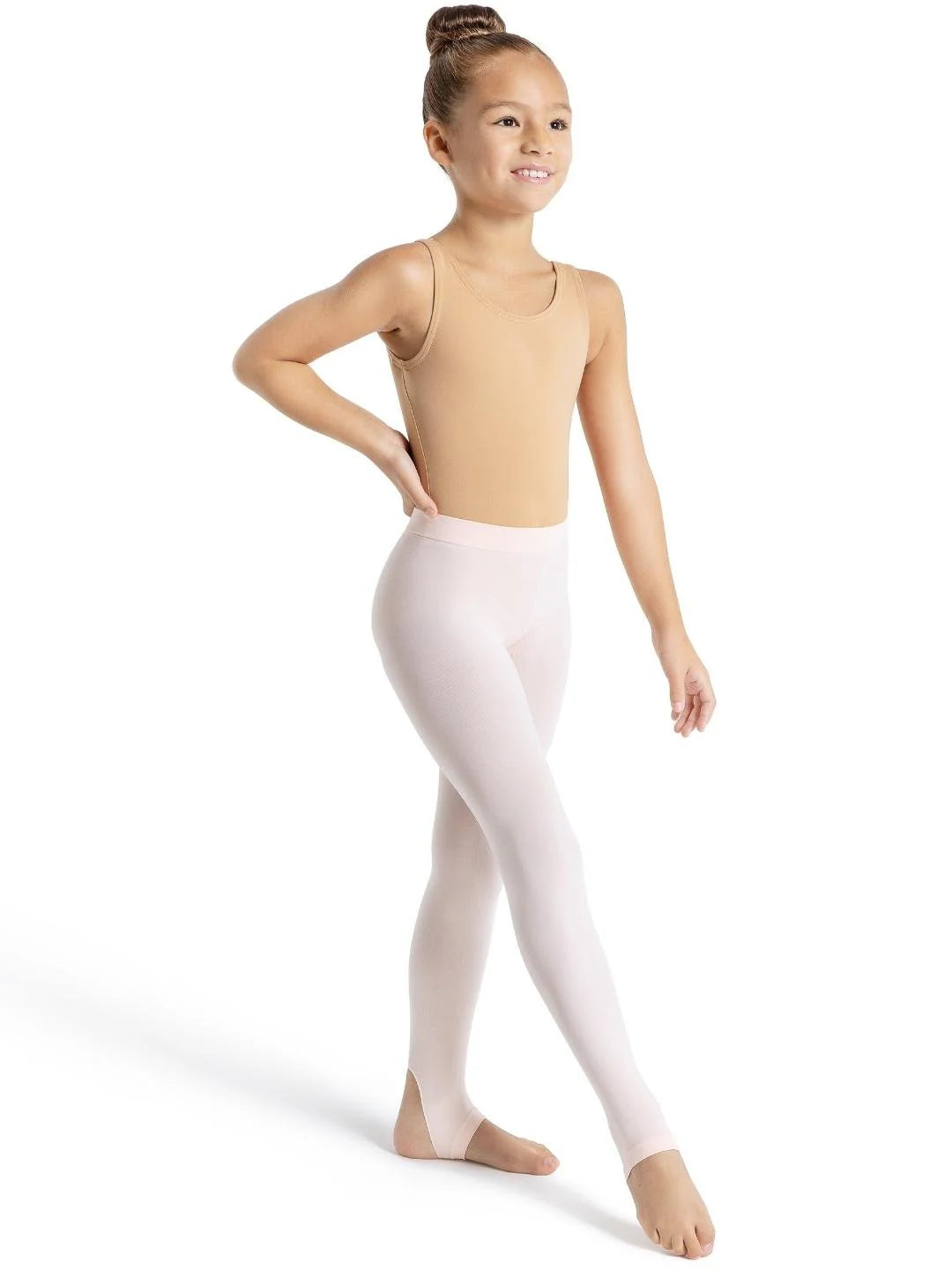Child Ultra Soft Self Knit Waistband Capezio Stirrup Tight (1961c)