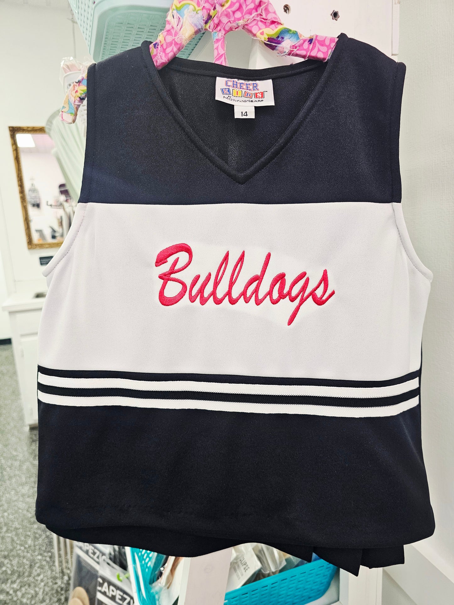 CheerKids Motionwear 2-Piece Bulldogs Cheer Uniform