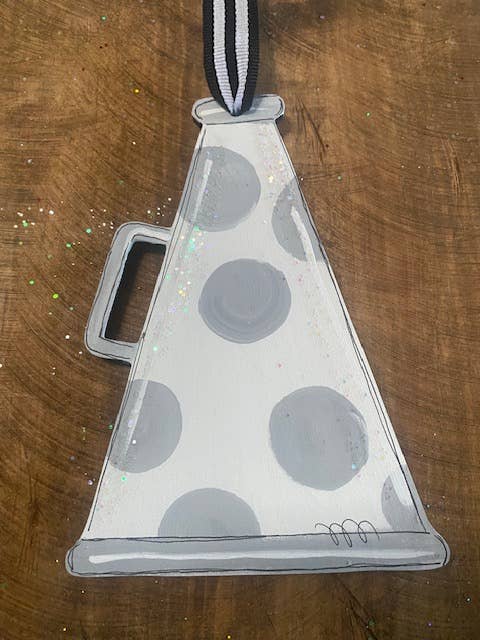 Cheer megaphone Christmas ornament
