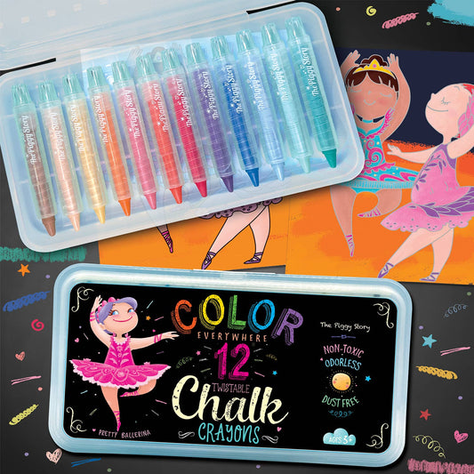 The Piggy Story Color Everywhere Twistable Chalk Crayons | Pretty Ballerinas