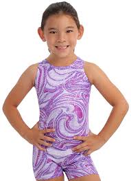 Snowflake Designs Sparkle Swirl Gymnastics Biketard - Child
