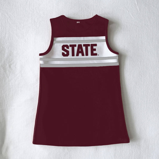 The Mississippi State University |  Deep Maroon Classic Cheer Dress