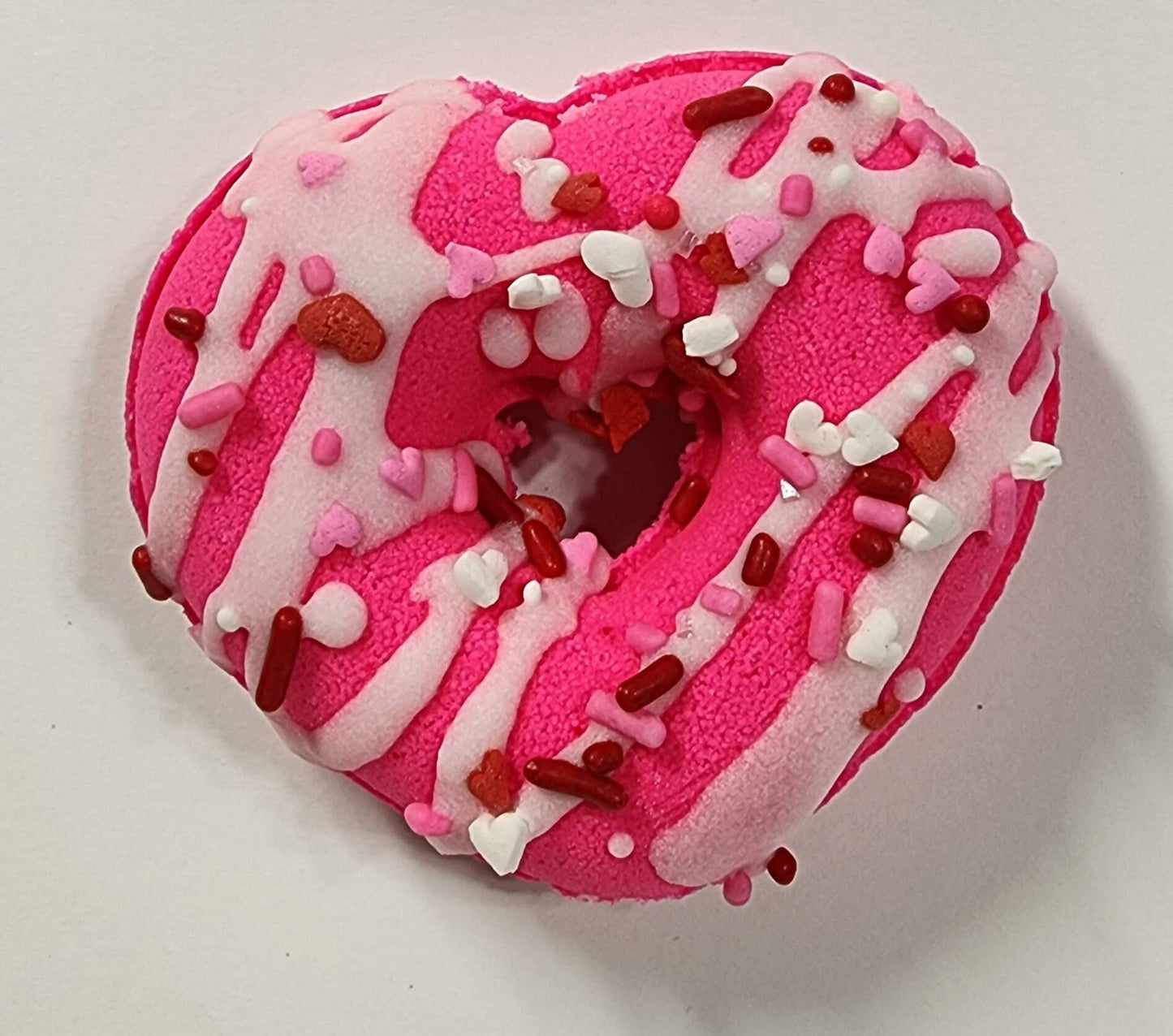 Valentine Heart Shaped Donut Bath Bomb, Valentine's Gift