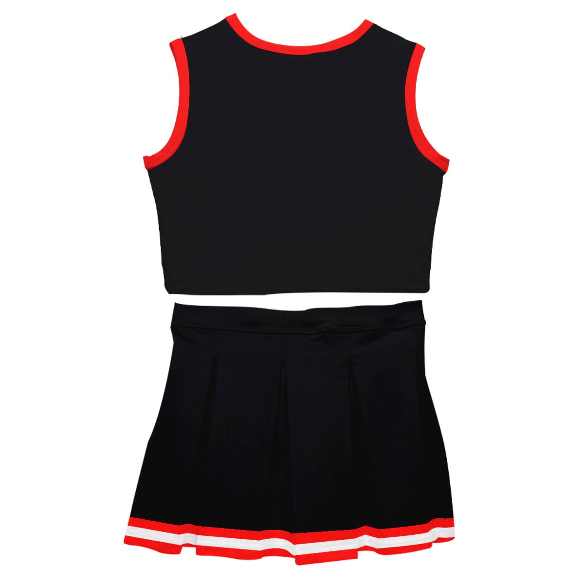 Black Red Sleeveless Cheerleader Set