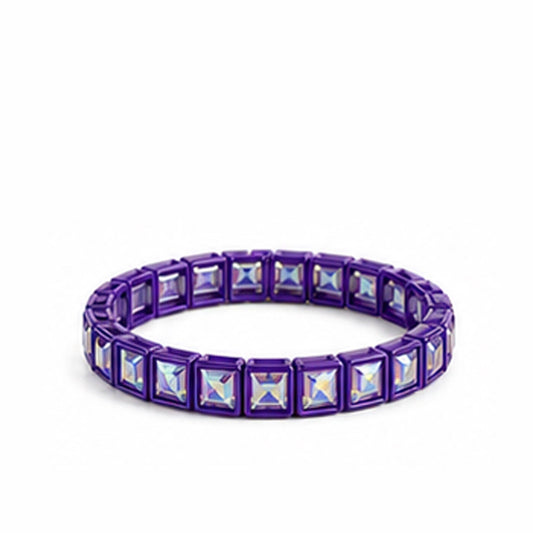 BR-RS-1002 Purple Rhinestone Bracelet