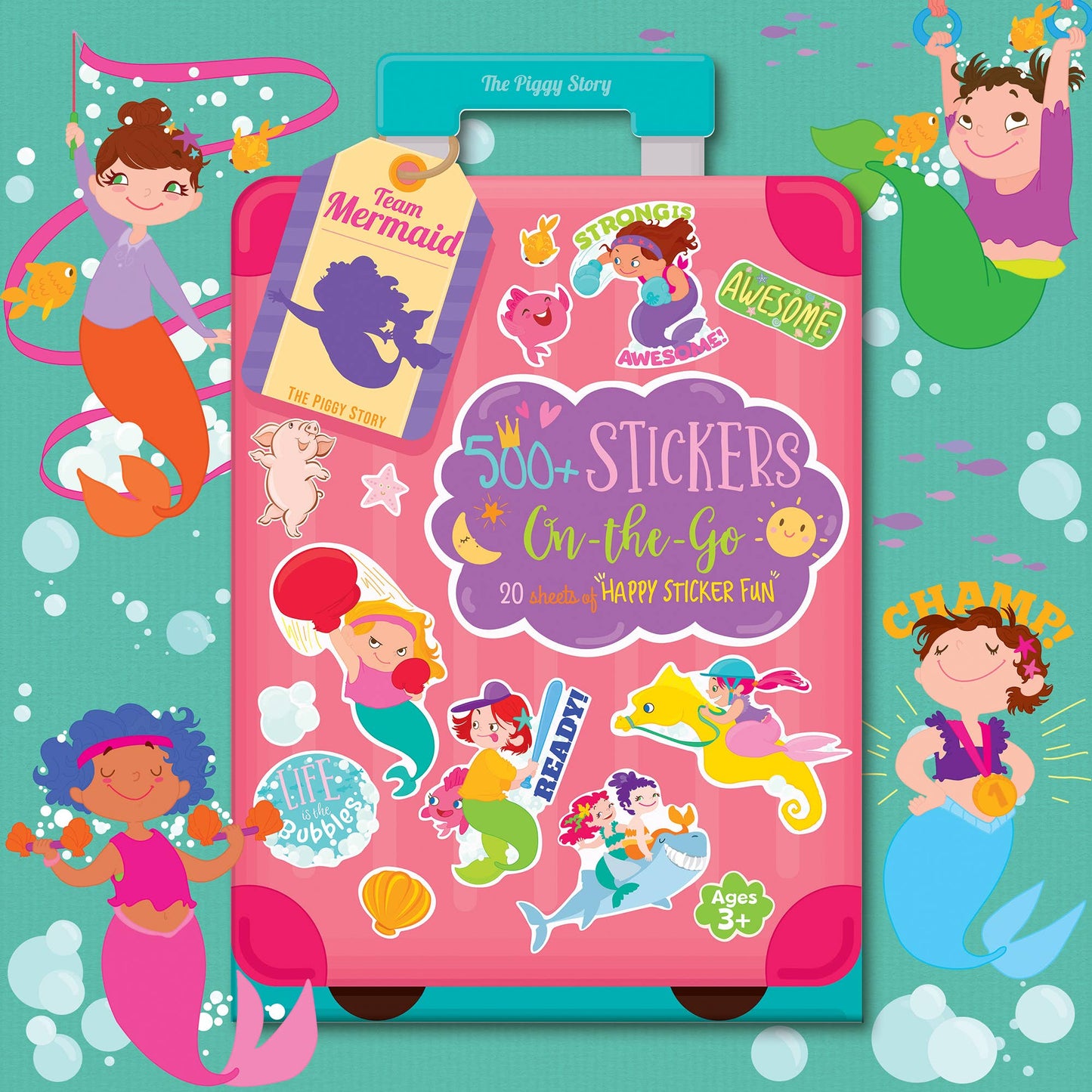 500+ Stickers On-the-Go Team Mermaid