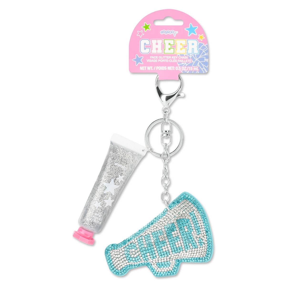 Cheer Face Glitter and Key Chain Set