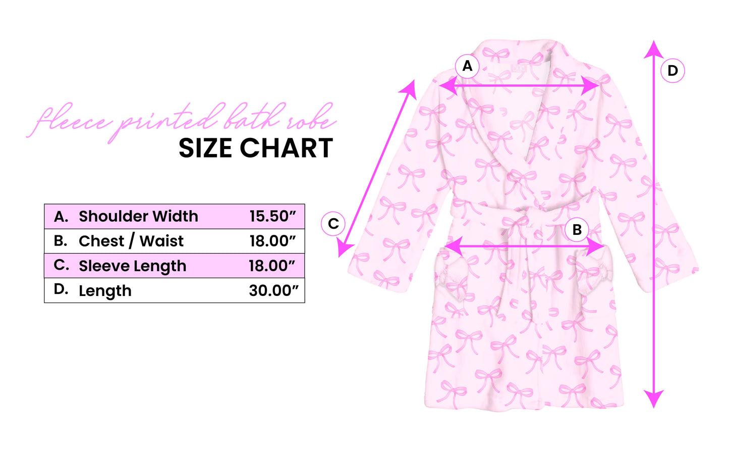 Fleece Printed Bath Robe