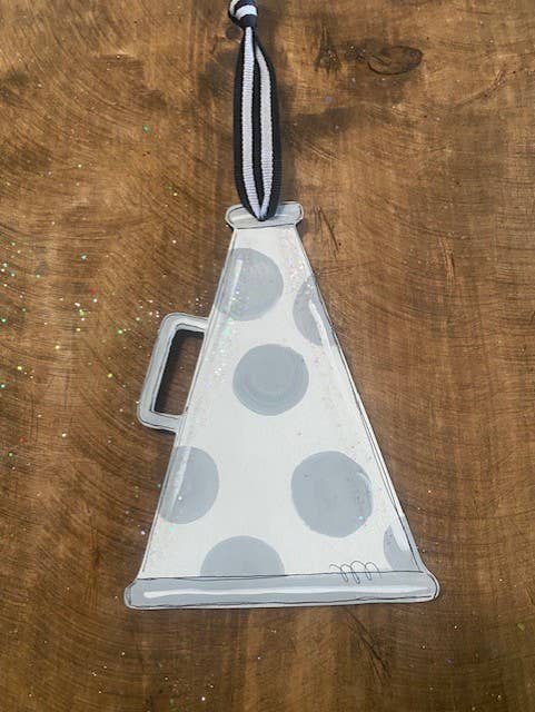 Cheer megaphone Christmas ornament