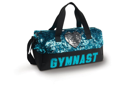 Sequin Gymnast Heart Duffle Bag