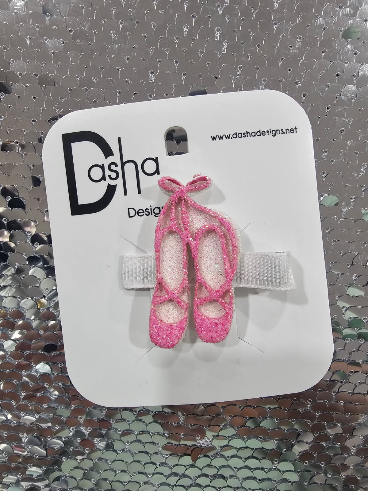 Ballet Shoe Glitter Hair Clip